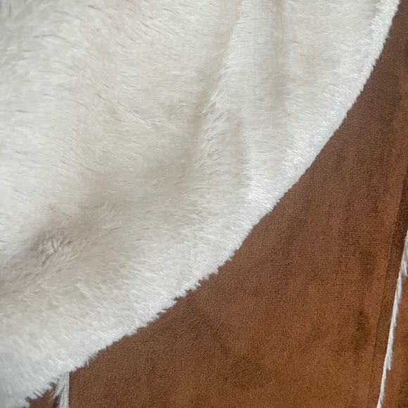 Faux suede shearling long coat - Picture 3 of 13